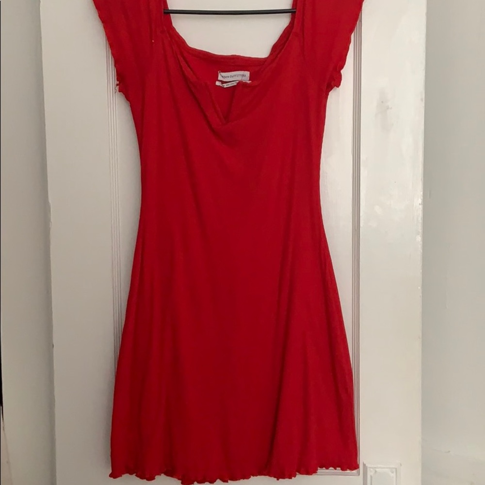 Red mini dress